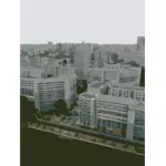 Singapore da illustrazione di vettore del condominio piano alto